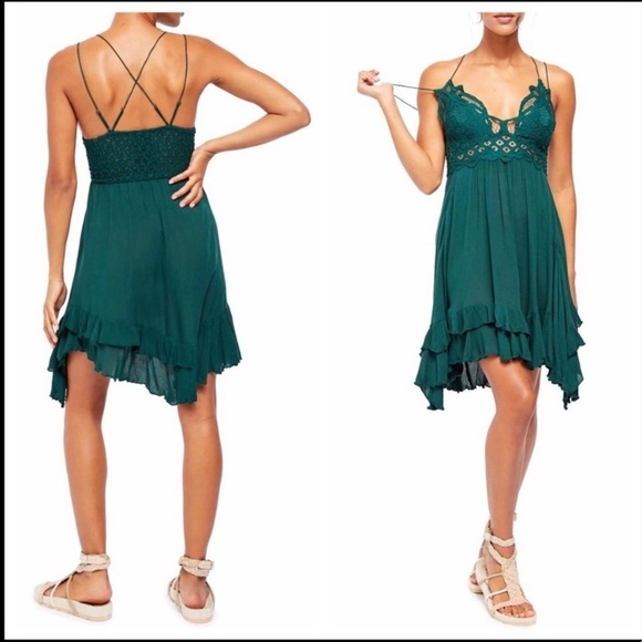 NWT Free People Adella Lace Mini Slip Dress - Picture 7 of 8